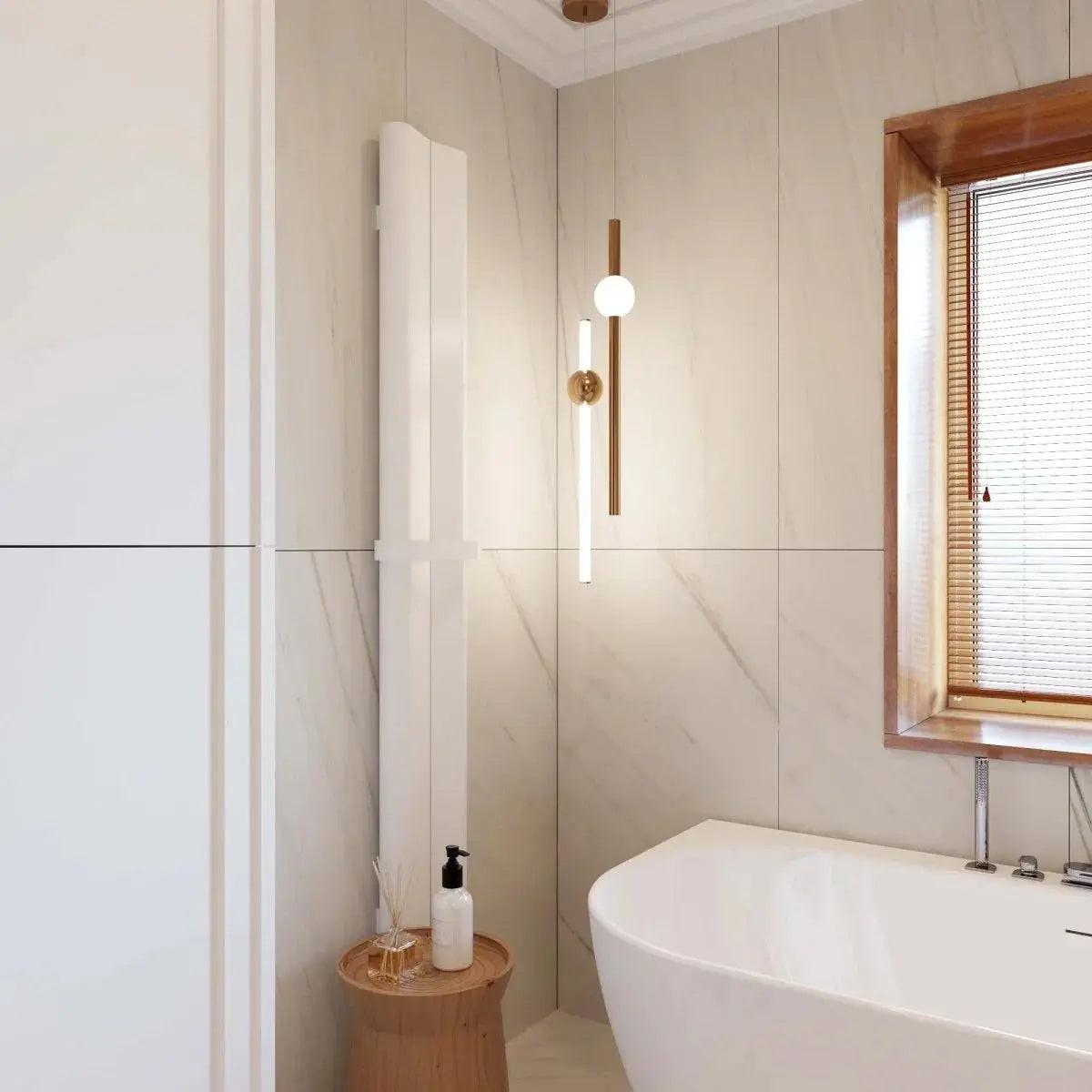 Carisa Curvy Bath Aluminium Heated Towel Rail – White