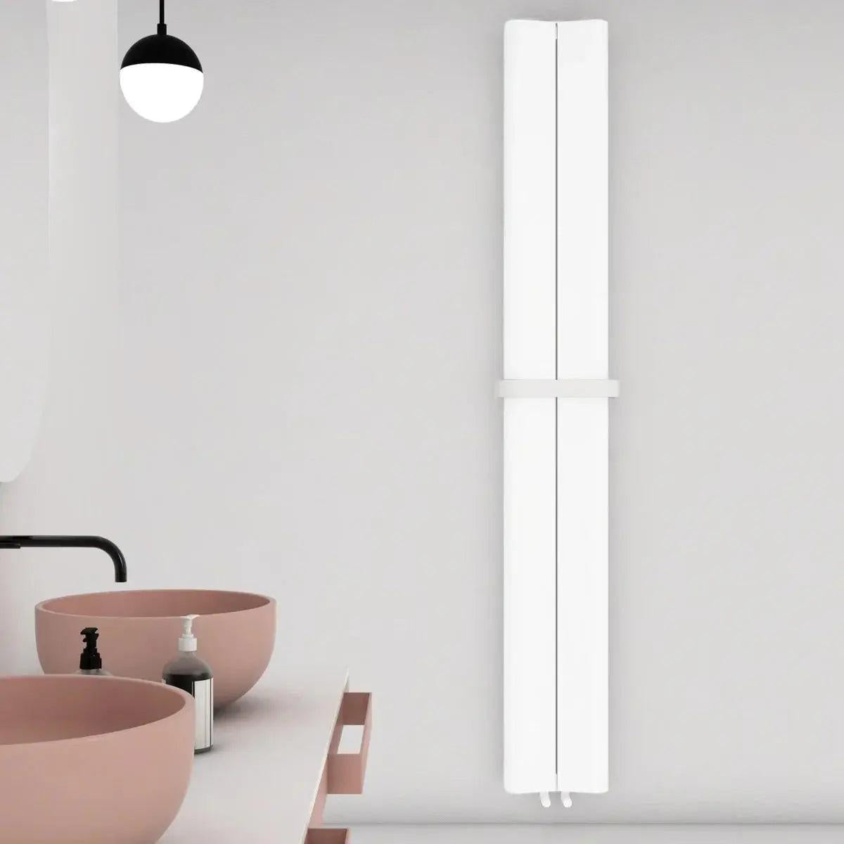 Carisa Curvy Bath Aluminium Heated Towel Rail – White