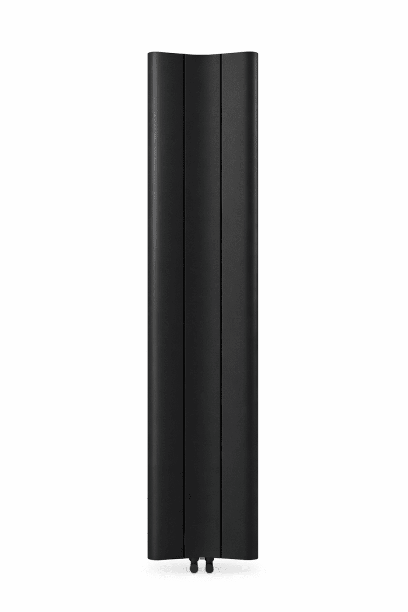 Carisa Curvy Aluminium Designer Radiator – Anthracite, vertical