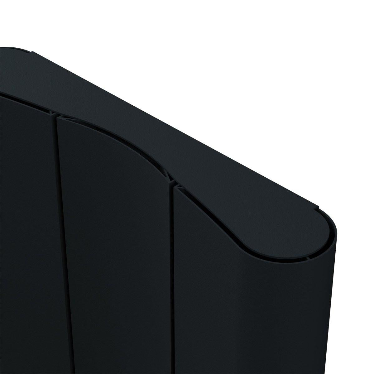 Carisa Curvy Aluminium Designer Radiator – Anthracite, vertical