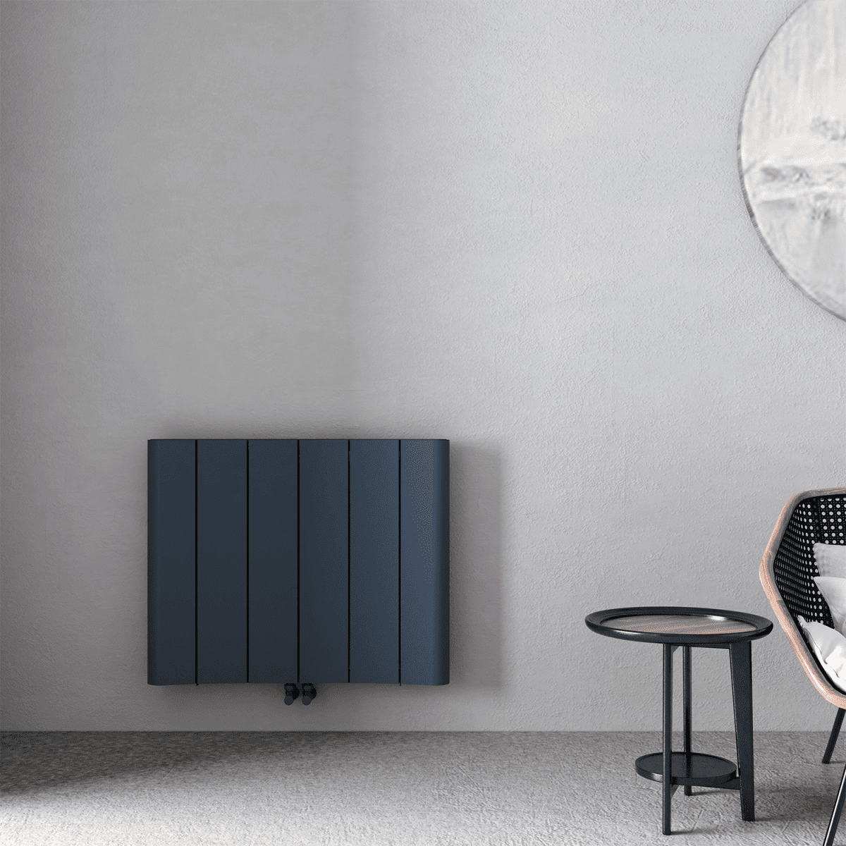 Carisa Curvy Aluminium Designer Radiator – Anthracite, horizontal