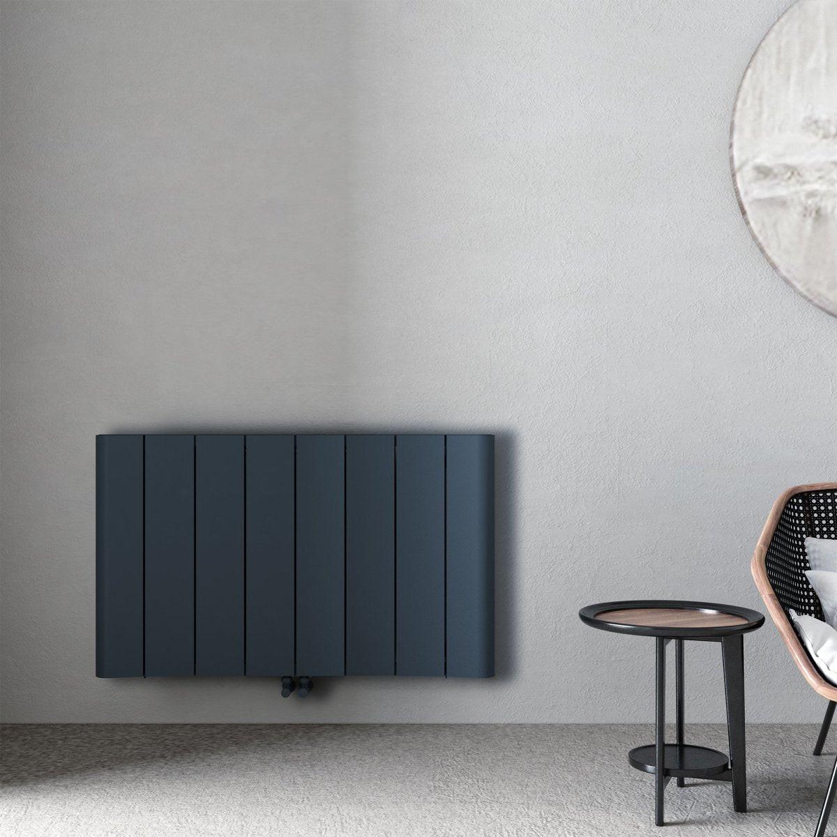 Carisa Curvy Aluminium Designer Radiator – Anthracite, horizontal