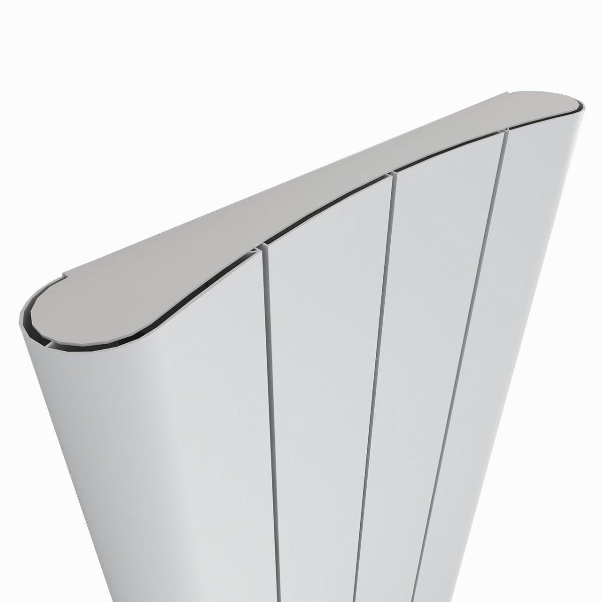 Carisa Curvy Aluminium Designer Radiator – White, horizontal