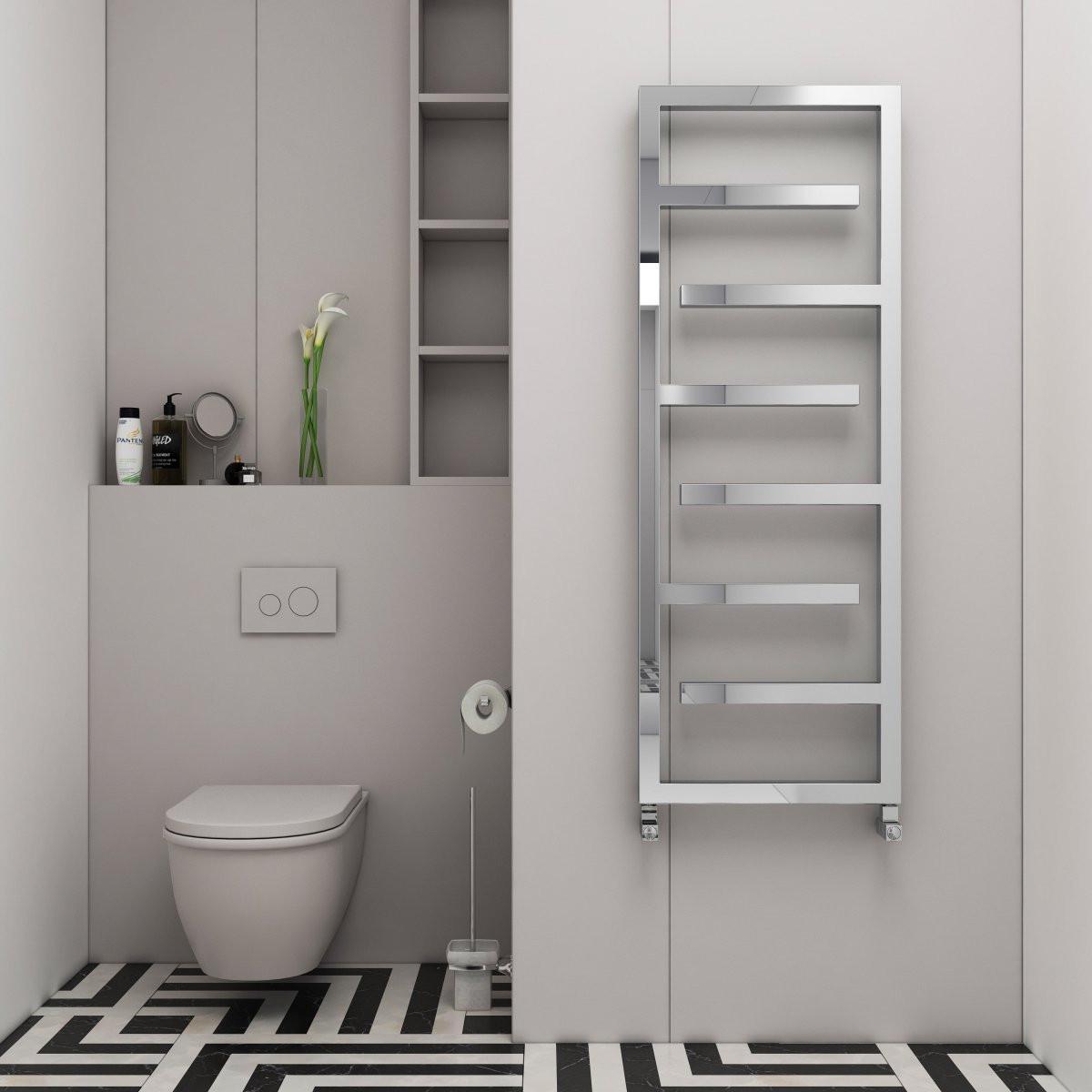 Carisa Eclipse Stainless Steel Heated Towel Rail – Mirror Polished