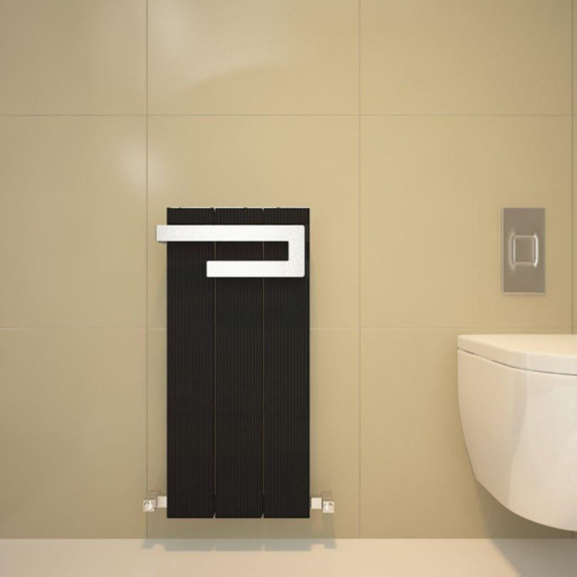 Carisa Elvino Bath Aluminium Heated Towel Rail – Black