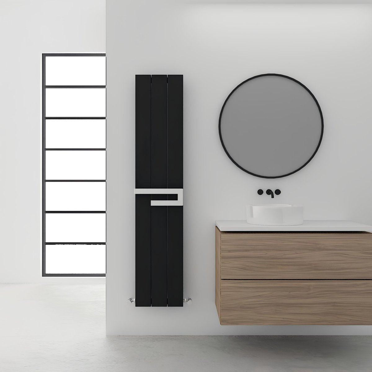 Carisa Elvino Bath Aluminium Heated Towel Rail – Black