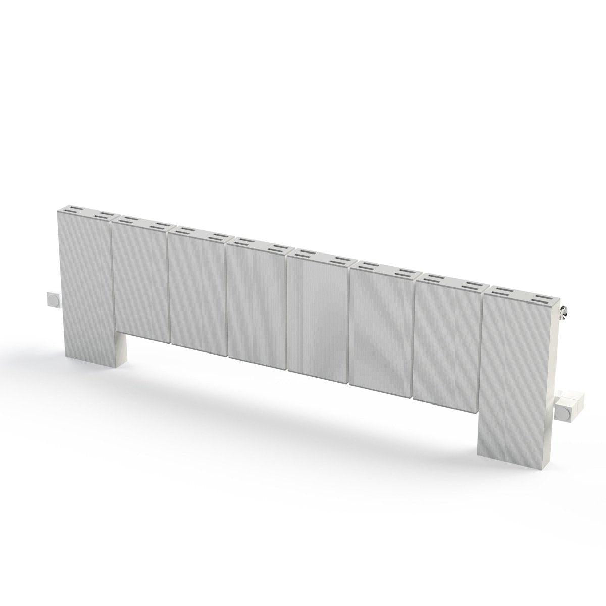 Carisa Elvino Floor Aluminium Designer Radiator – White, horizontal