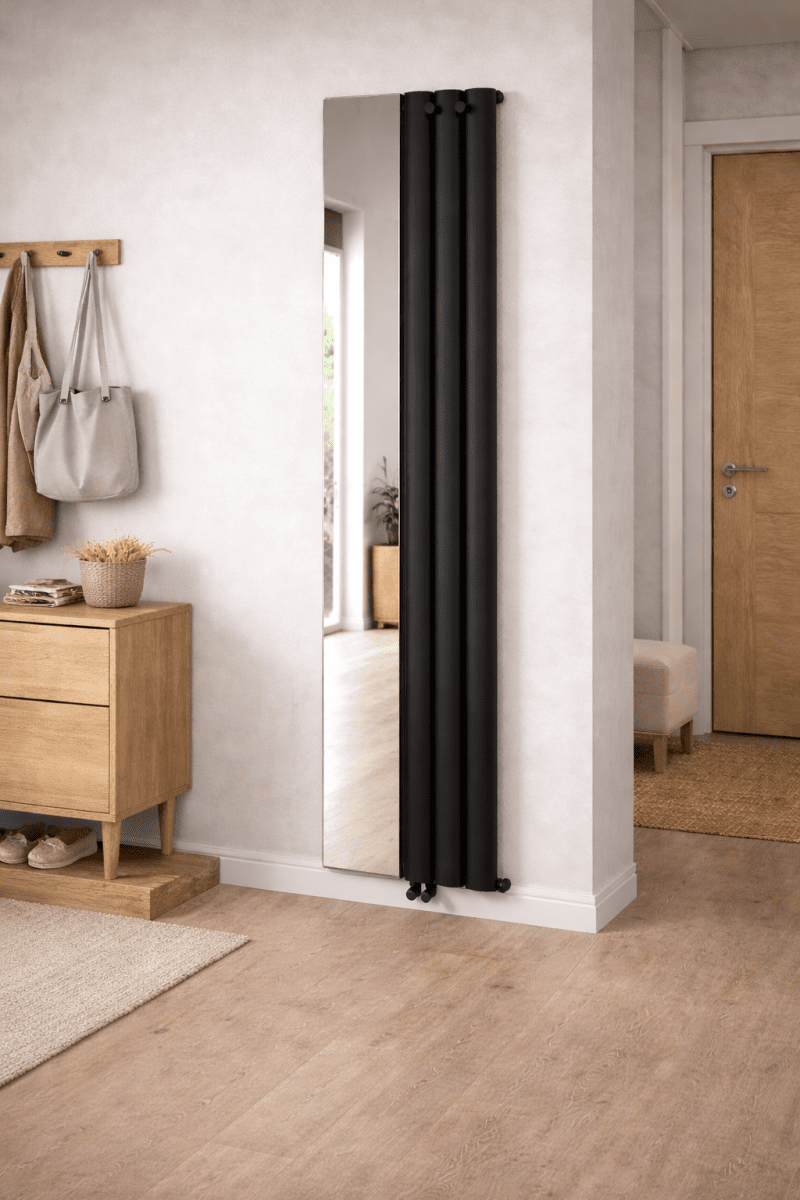 Carisa Entree Aluminium Designer Radiator – Anthracite, vertical