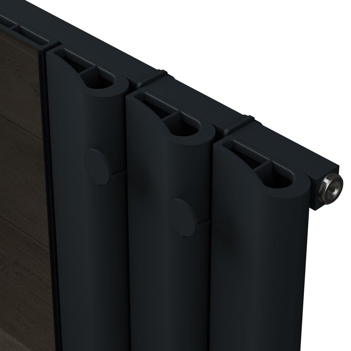 Carisa Entree Aluminium Designer Radiator – Anthracite, vertical