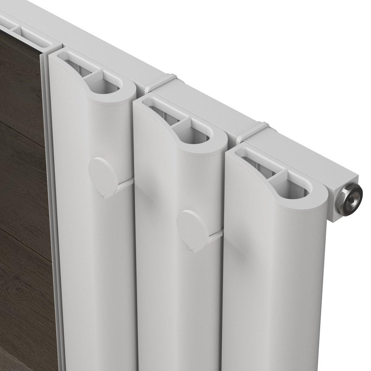 Carisa Entree Aluminium Designer Radiator – White, vertical