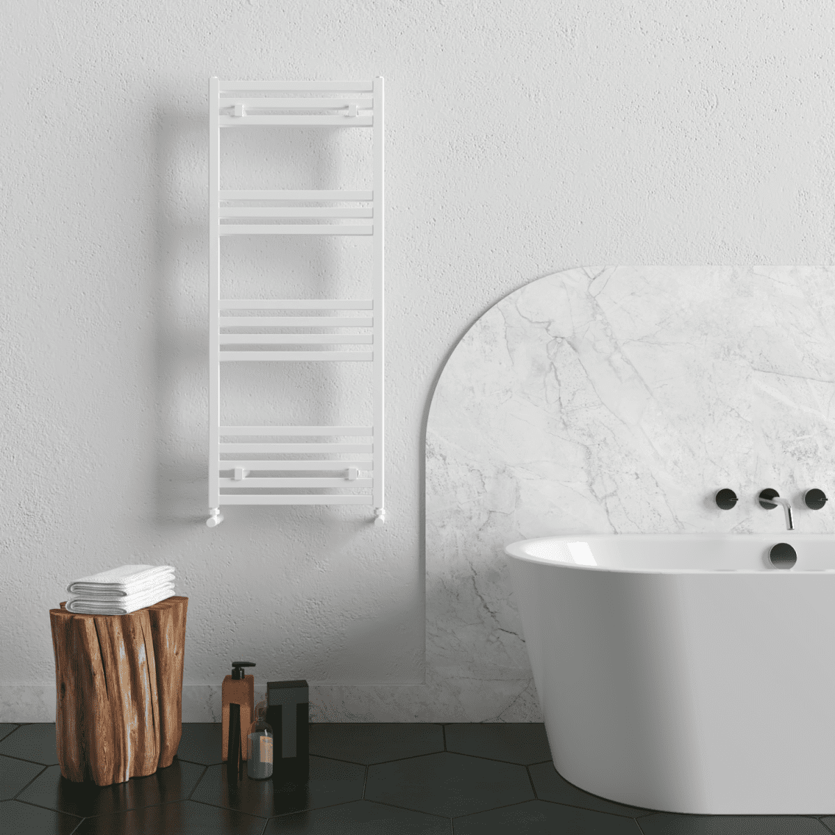 Carisa Fame Aluminium Heated Towel Rail – White