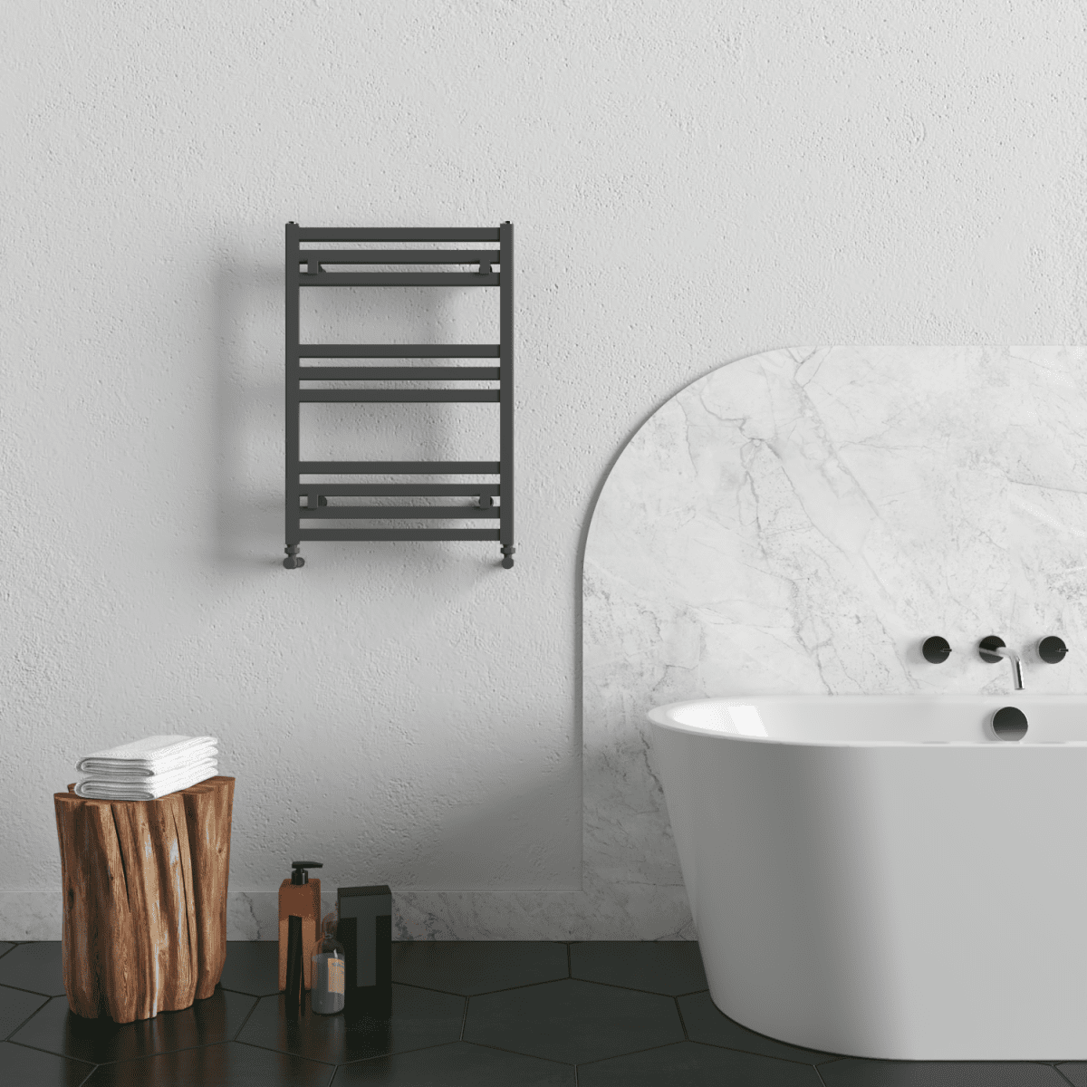 Carisa Fame Aluminium Heated Towel Rail – Anthracite