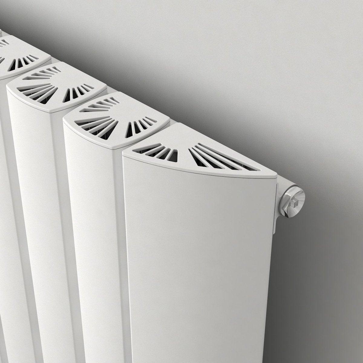 Carisa Gaia Aluminium Designer Radiator – White, vertical
