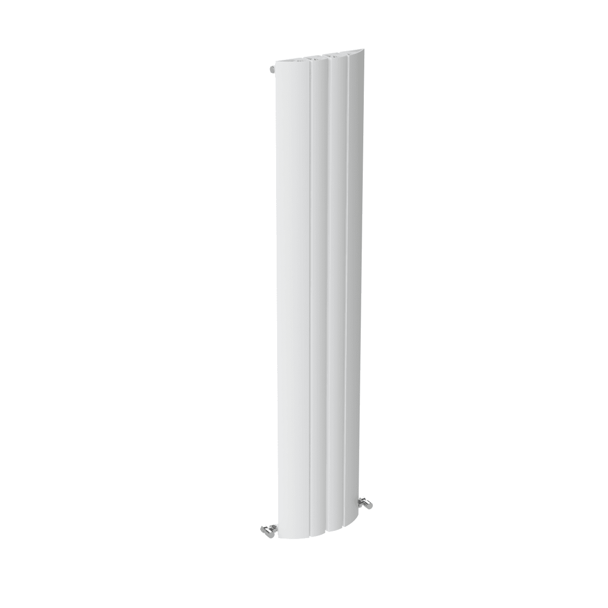 Carisa Gaia Aluminium Designer Radiator – White, vertical