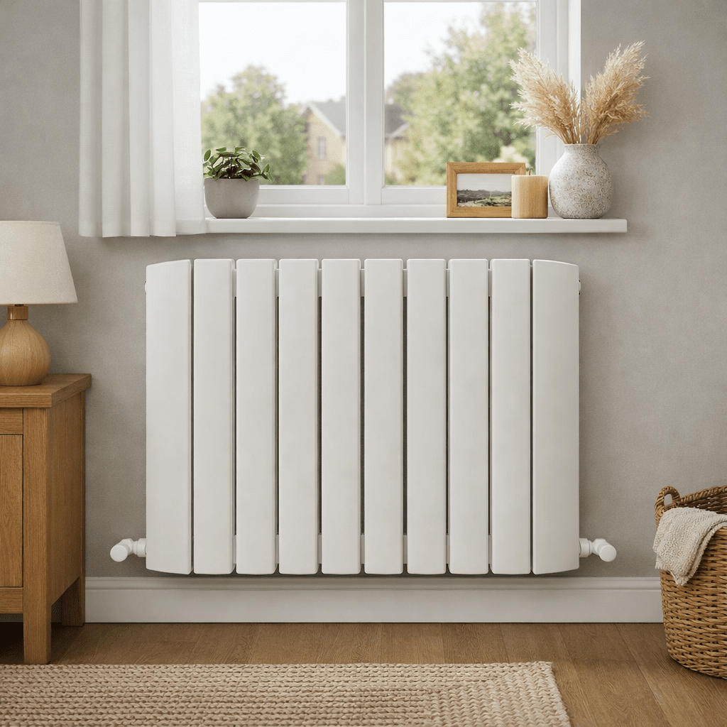 Carisa Gaia Aluminium Designer Radiator – White, horizontal