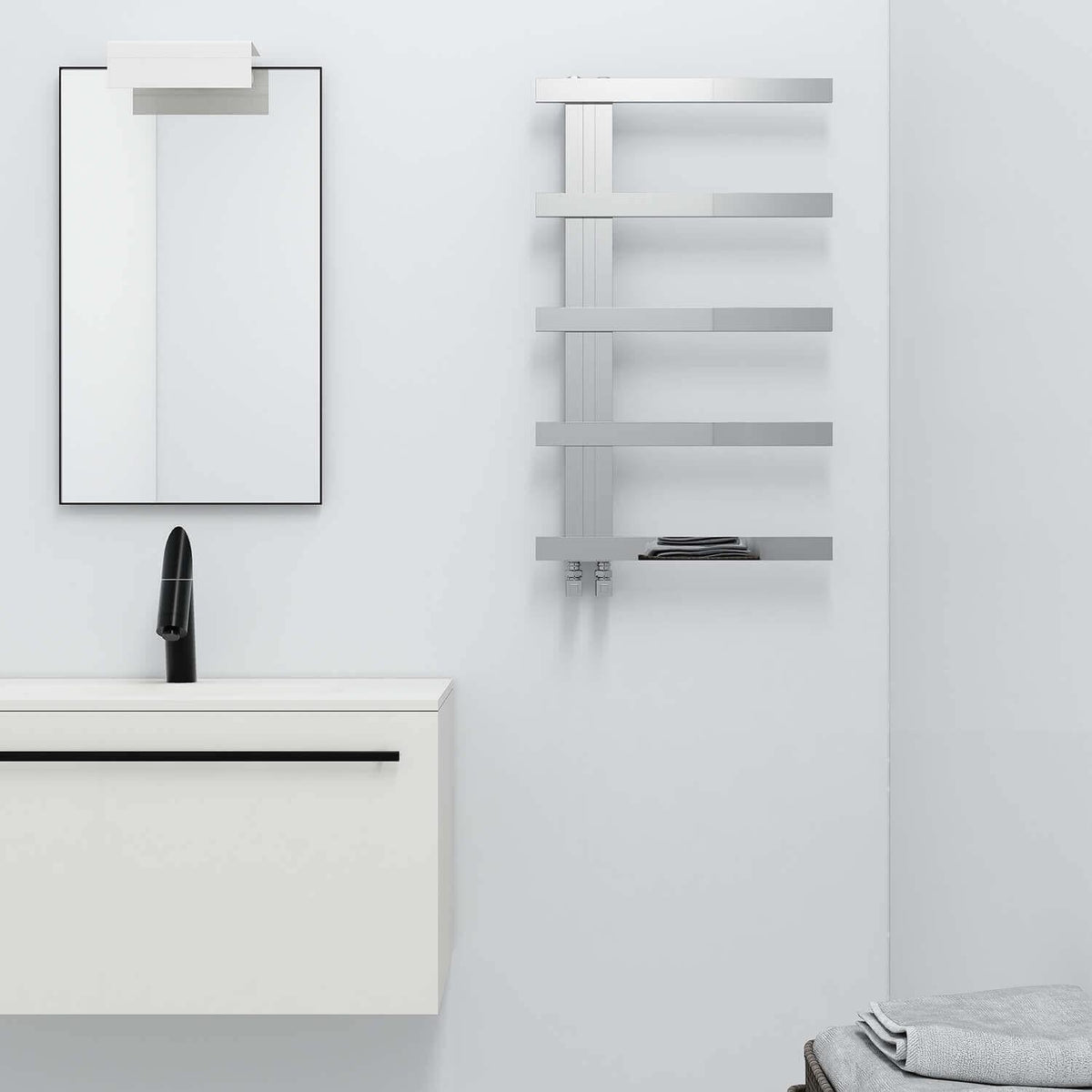 Carisa Grace Stainless Steel Heated Towel Rail – Mirror Polished