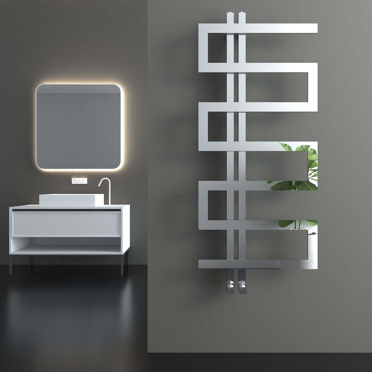Carisa Ibiza Stainless Steel Heated Towel Rail – Mirror Polished
