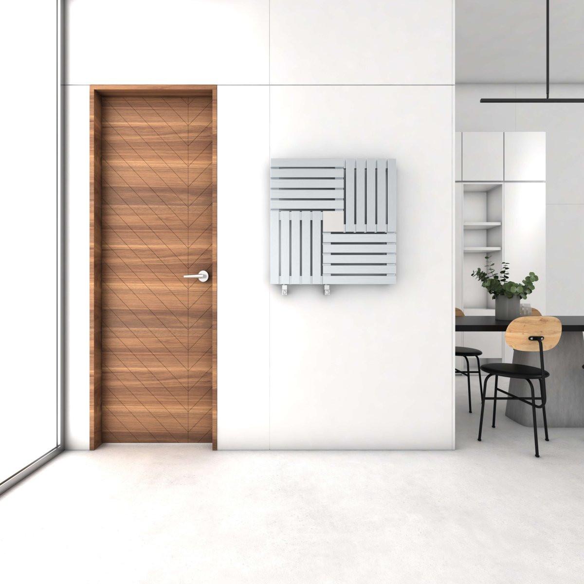 Carisa Keops Stainless Steel Designer Radiator – Satin Polished, horizontal