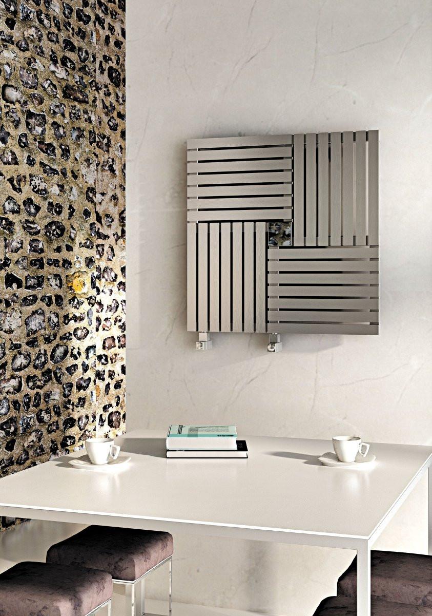 Carisa Keops Stainless Steel Designer Radiator – Satin Polished, horizontal