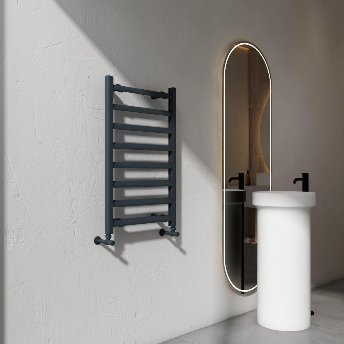 Carisa Lara L Aluminium Heated Towel Rail – Anthracite