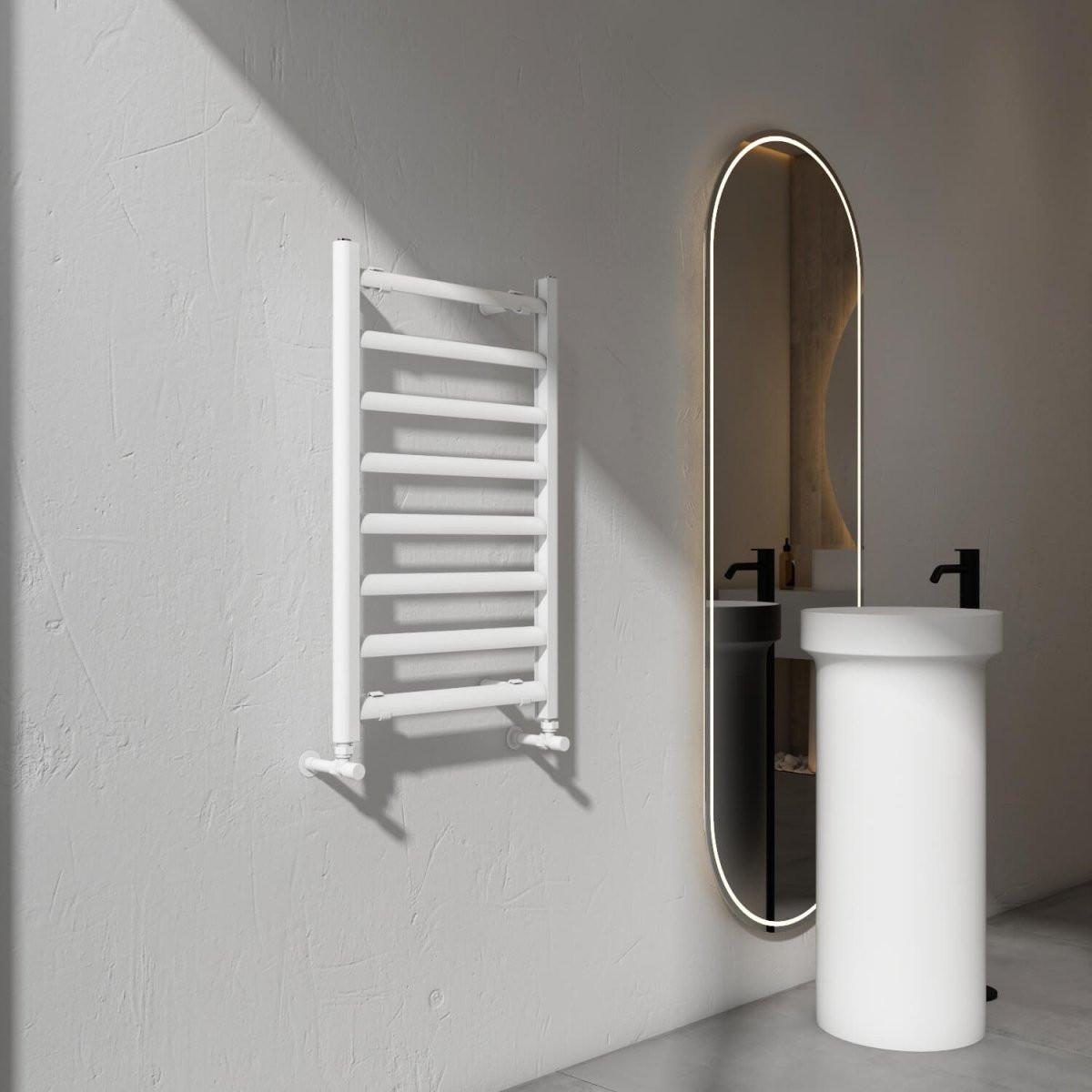 Carisa Lara L Aluminium Heated Towel Rail – White