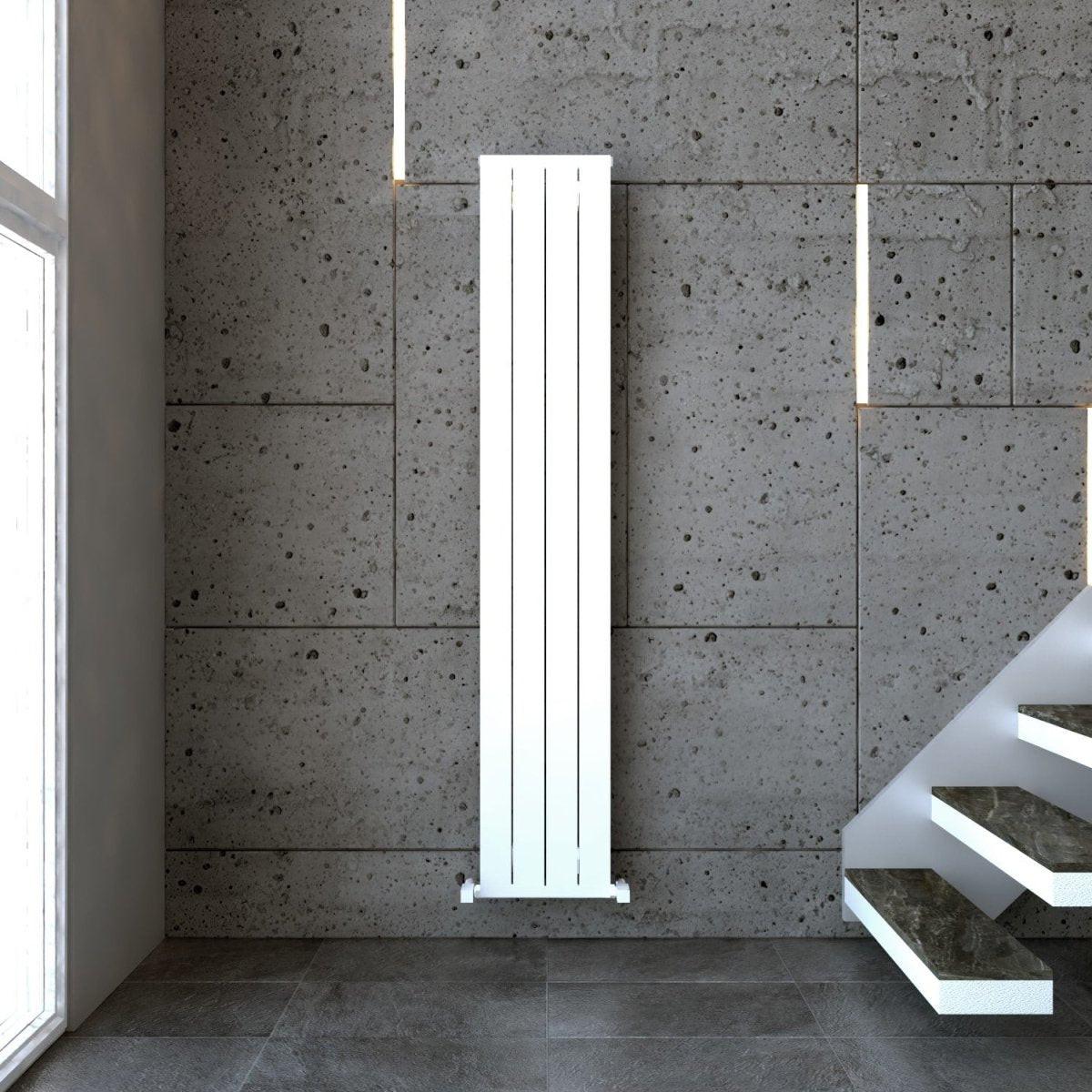 Carisa Mack Aluminium Designer Radiator – White, vertical