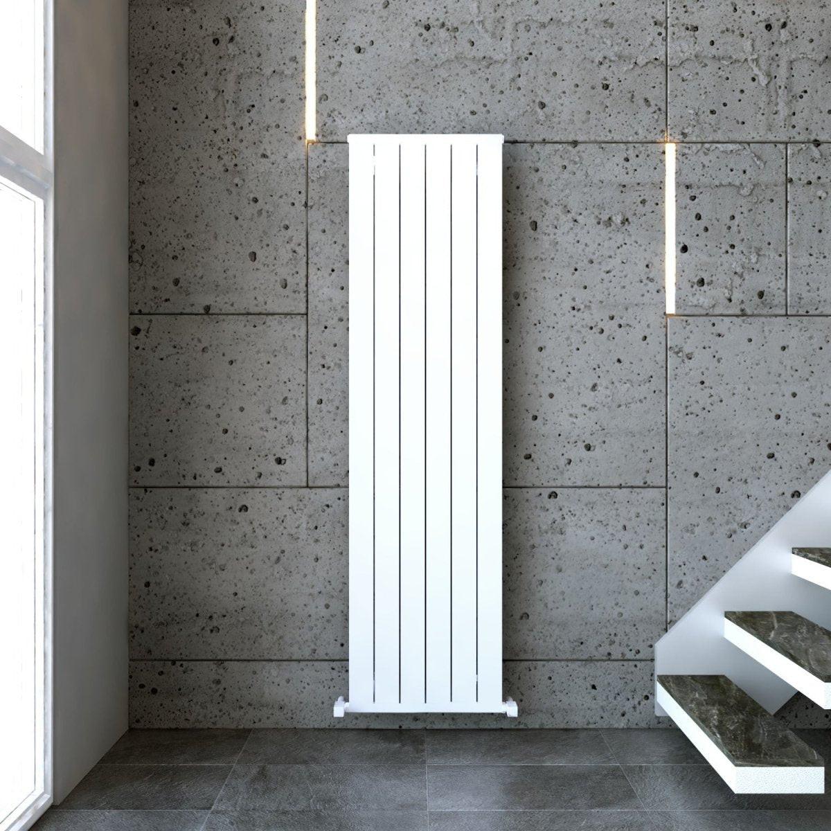 Carisa Mack Aluminium Designer Radiator – White, vertical