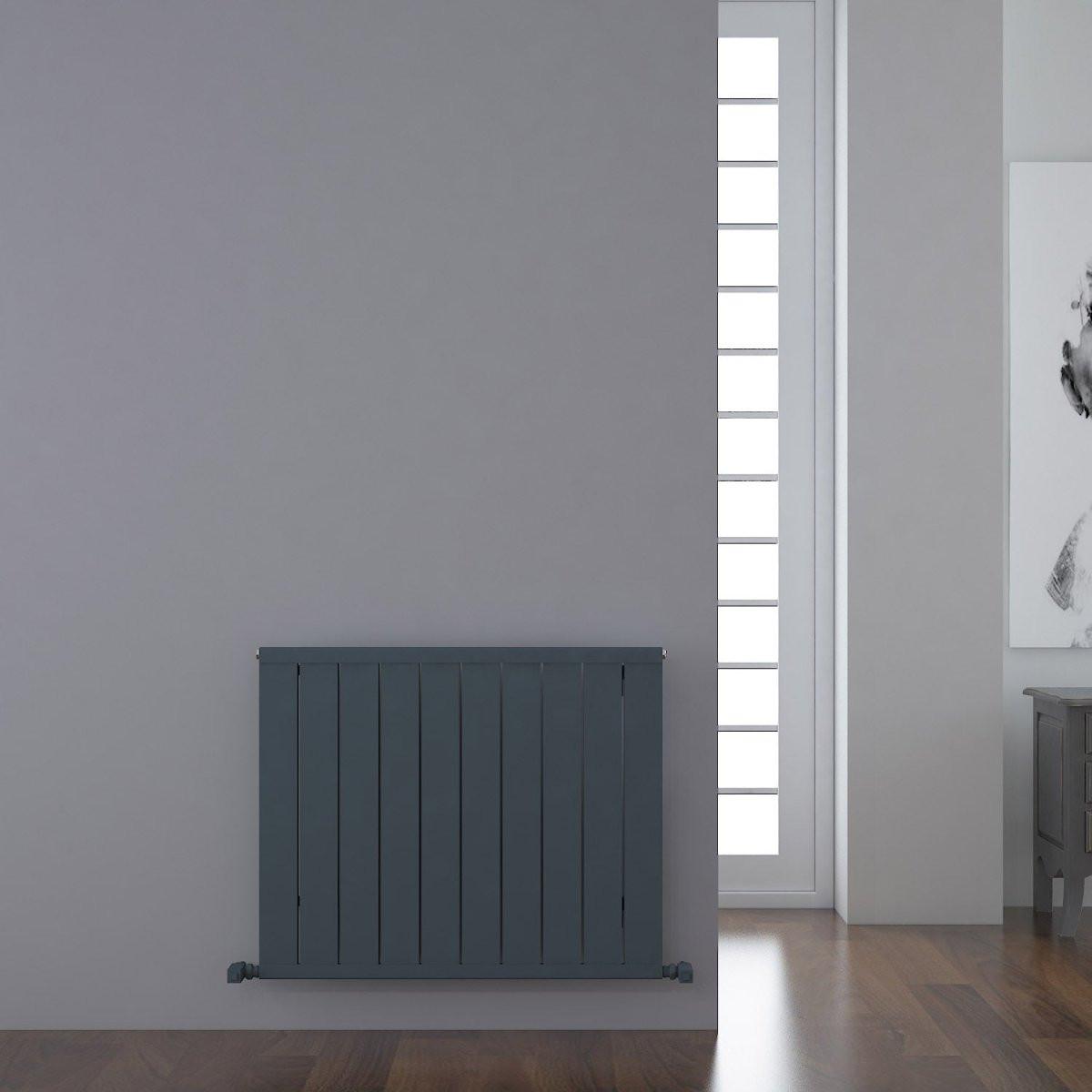 Carisa Mack Aluminium Designer Radiator – Anthracite, horizontal