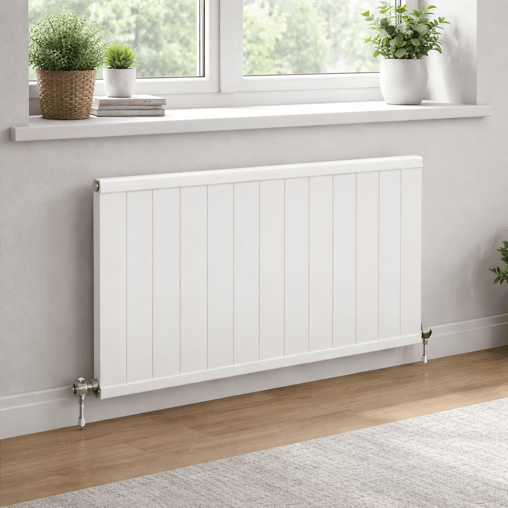 Carisa Mack Aluminium Designer Radiator – White, horizontal