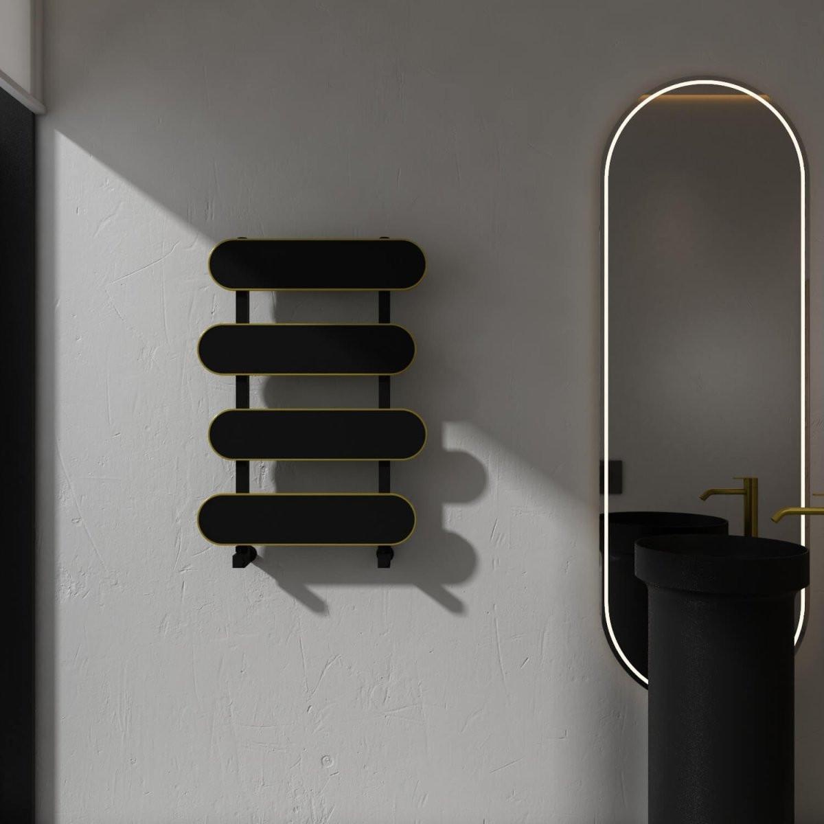 Carisa Magico Bath Aluminium Heated Towel Rail – Black