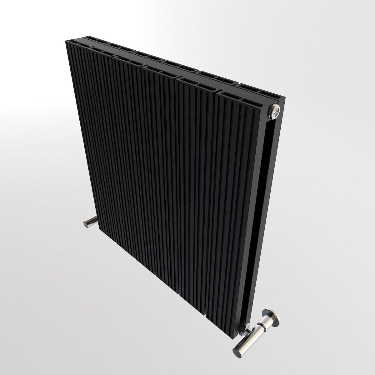 Carisa Monza Double (Reverse Side Nemo) Aluminium Designer Radiator – Black