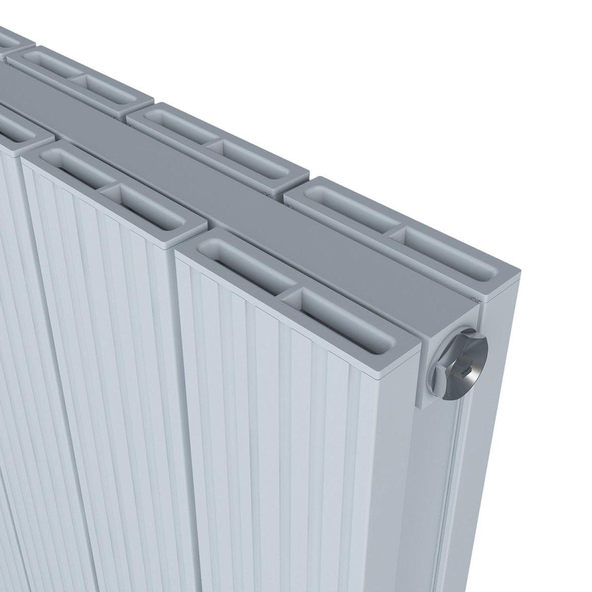 Carisa Monza Double (Reverse Side Nemo) Aluminium Designer Radiator – White, vertical