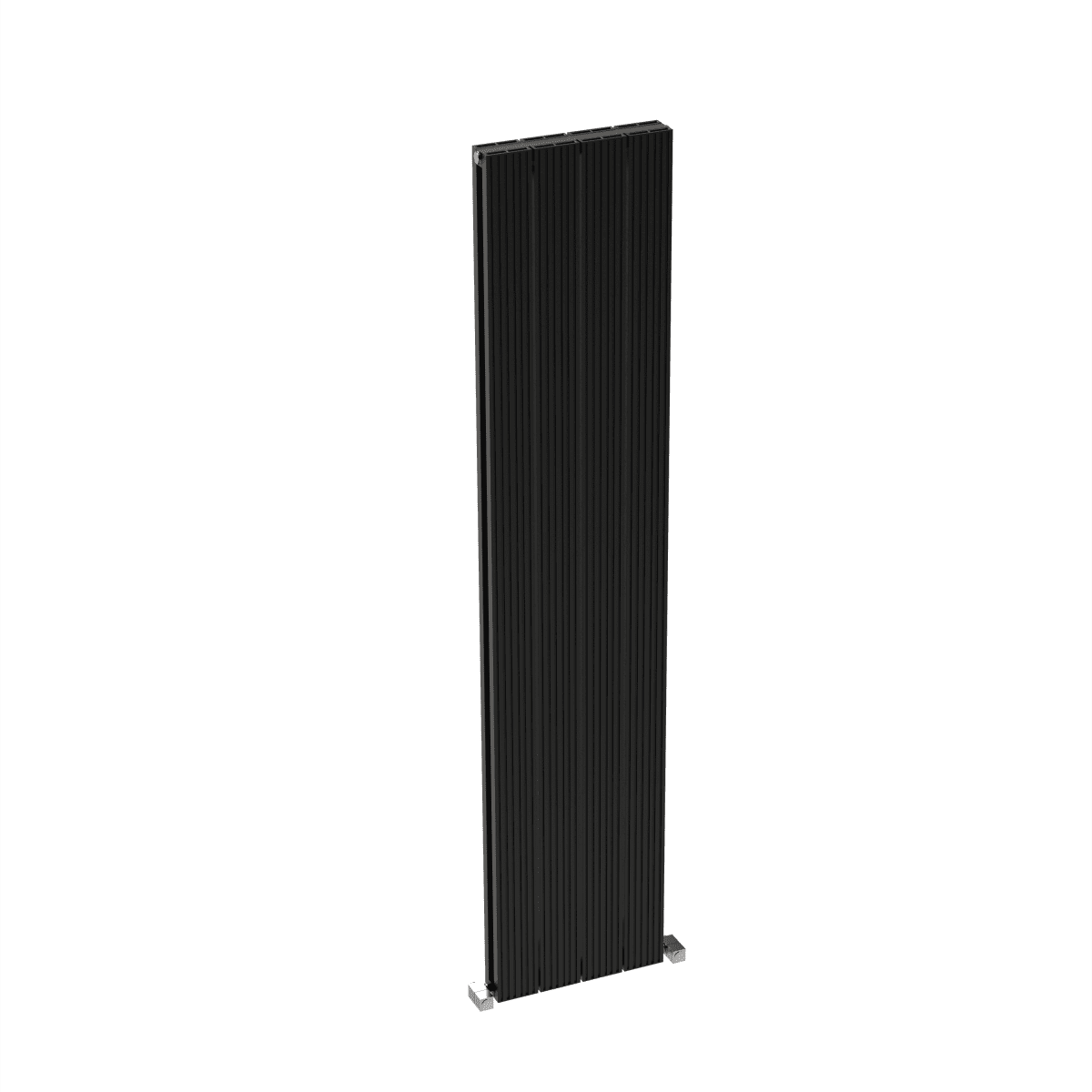 Carisa Monza Double (Reverse Side Nemo) Aluminium Designer Radiator – Black, vertical