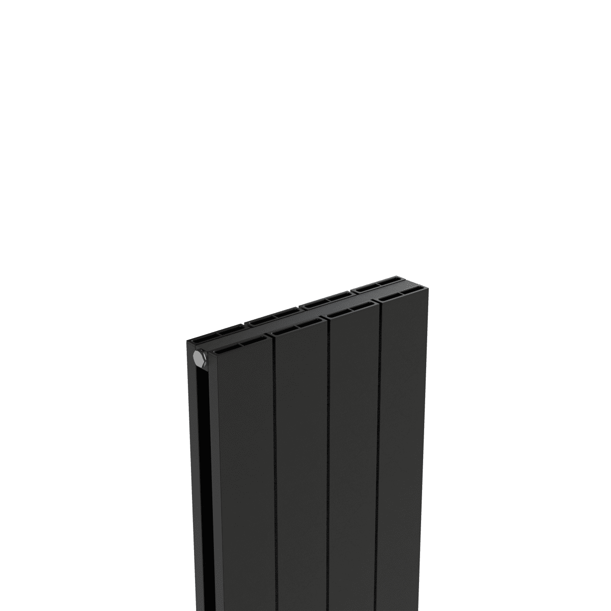 Carisa Monza Double (Reverse Side Nemo) Aluminium Designer Radiator – Black, vertical