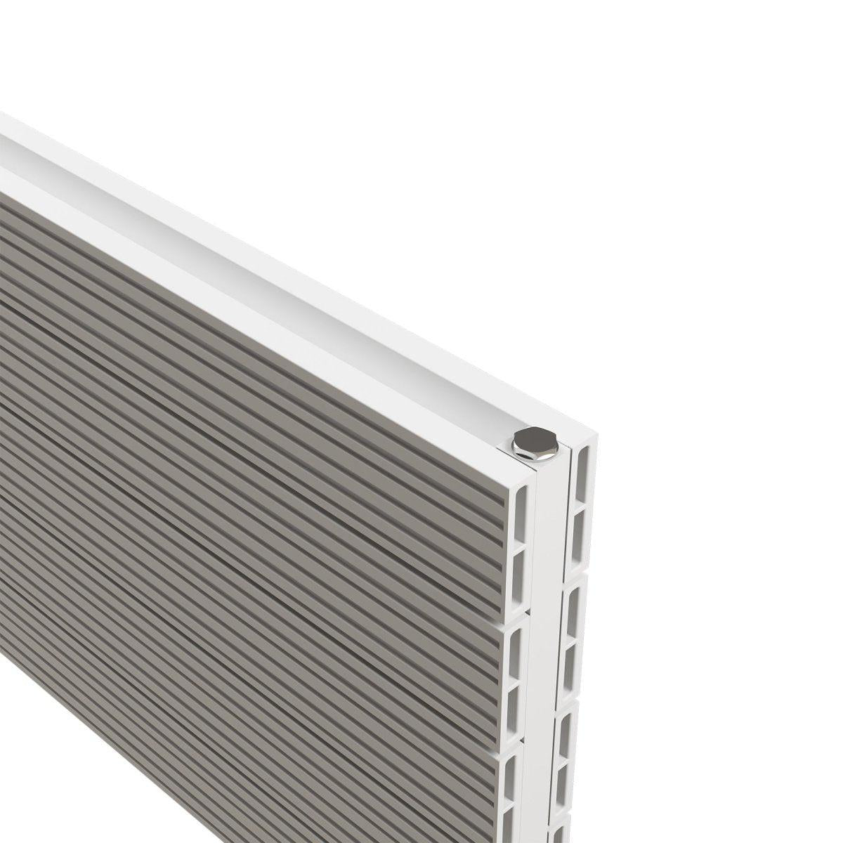 Carisa Monza Double XL Aluminium Designer Radiator – White, horizontal