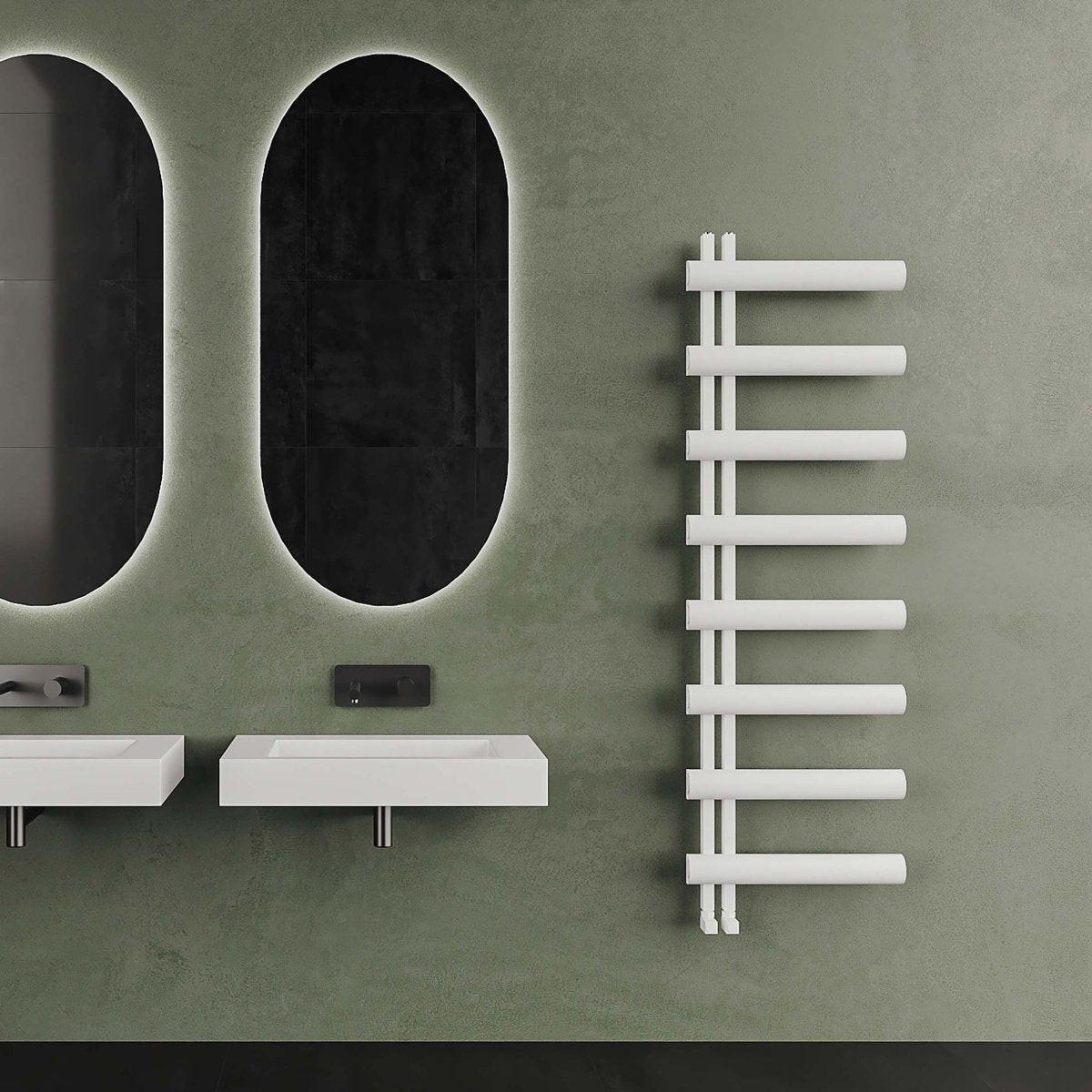 Carisa Moon L Aluminium Heated Towel Rail – White