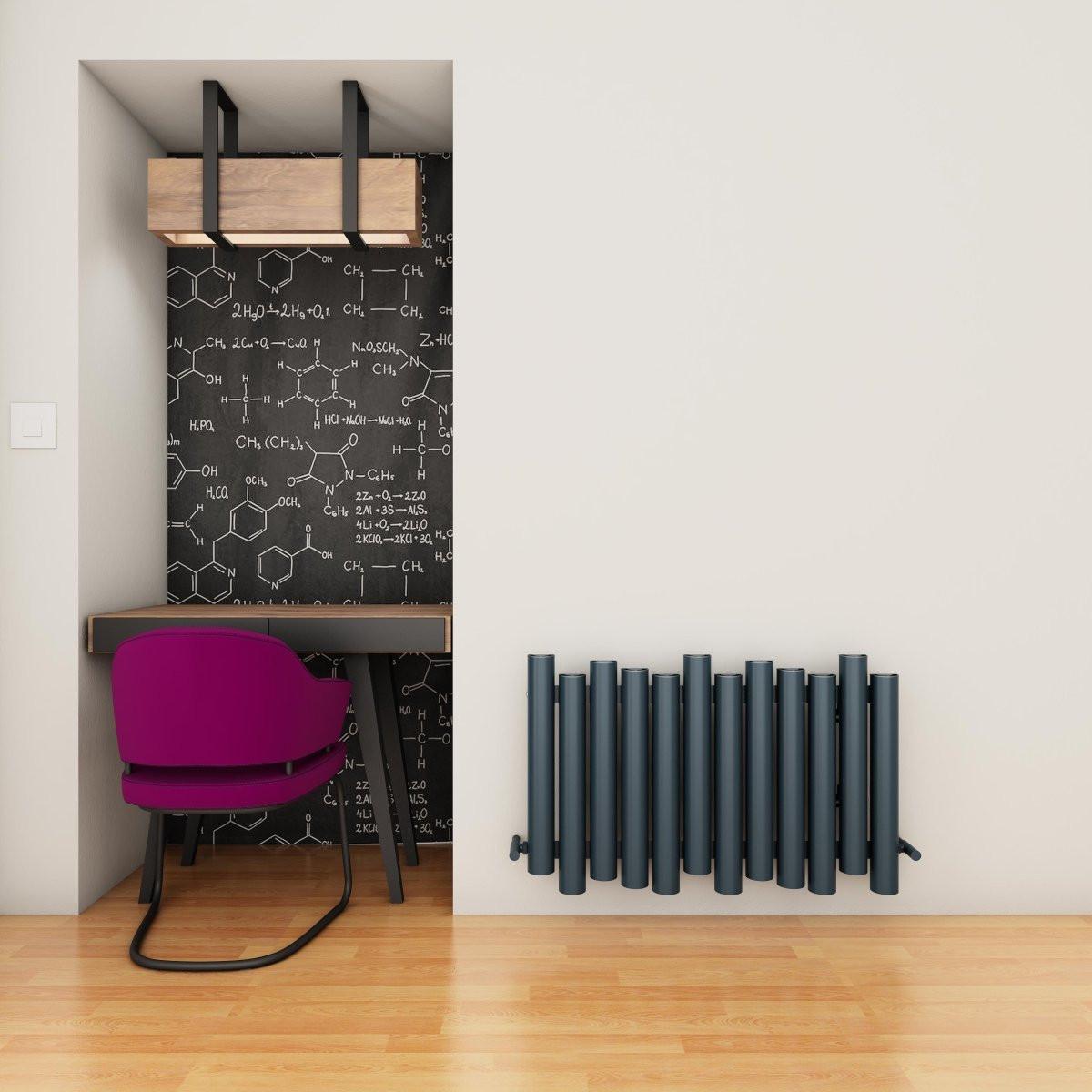 Carisa Motion Aluminium Designer Radiator – Anthracite, horizontal