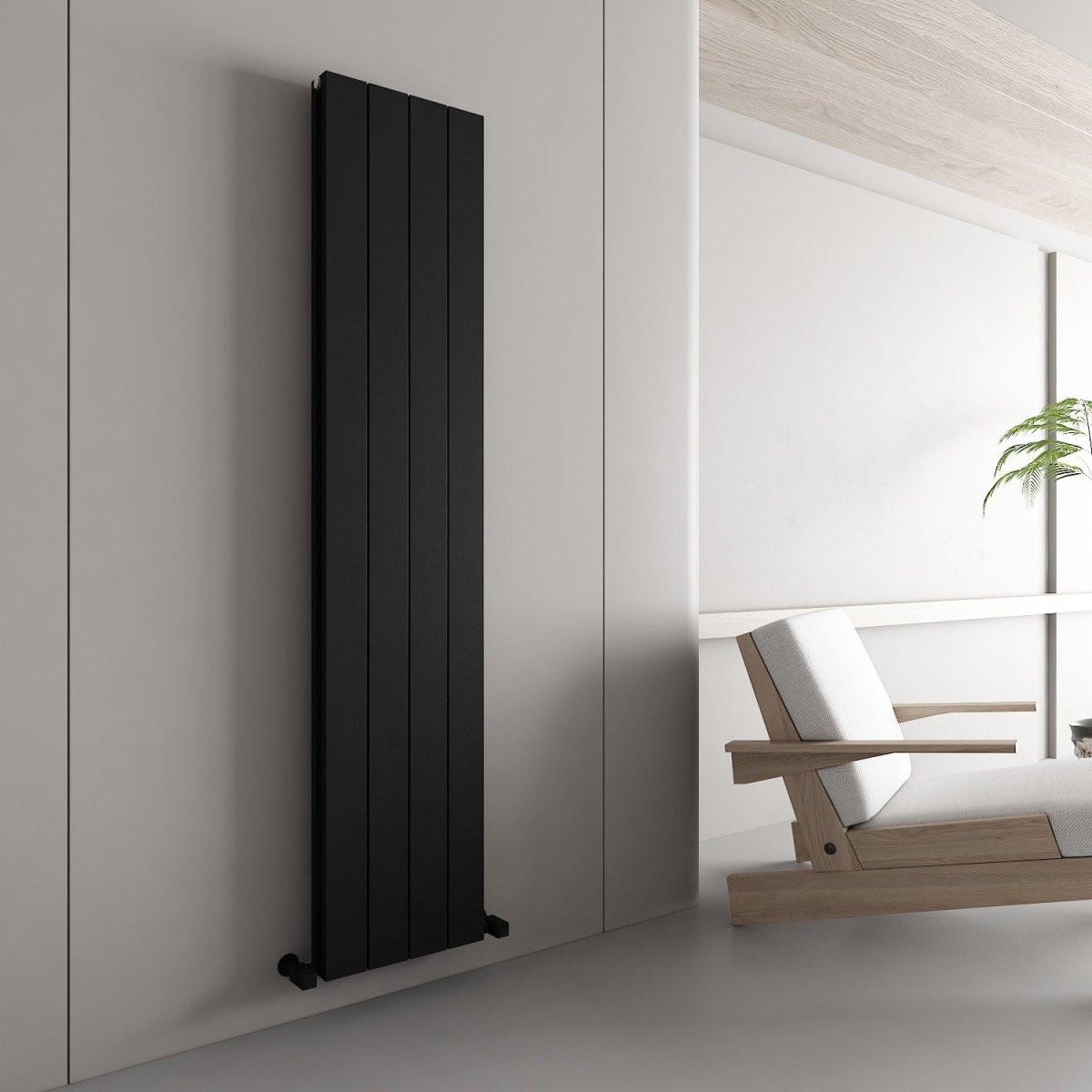 Carisa Nemo Double (Reverse Side Monza) Aluminium Designer Radiator – Black