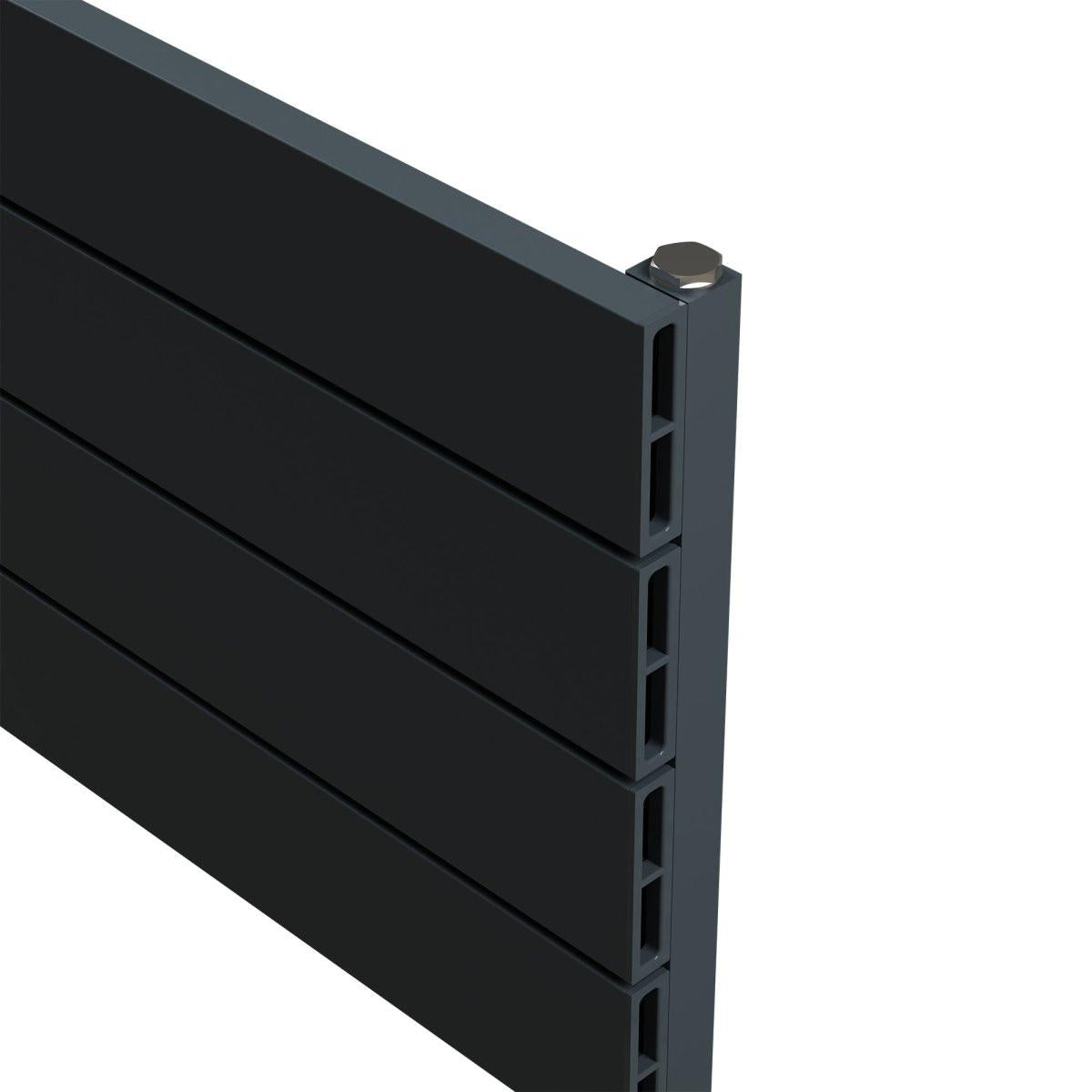 Carisa Nemo Double XL Aluminium Designer Radiator – Anthracite, horizontal