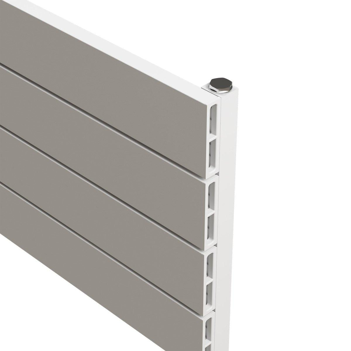 Carisa Nemo Double XL Aluminium Designer Radiator – White, horizontal