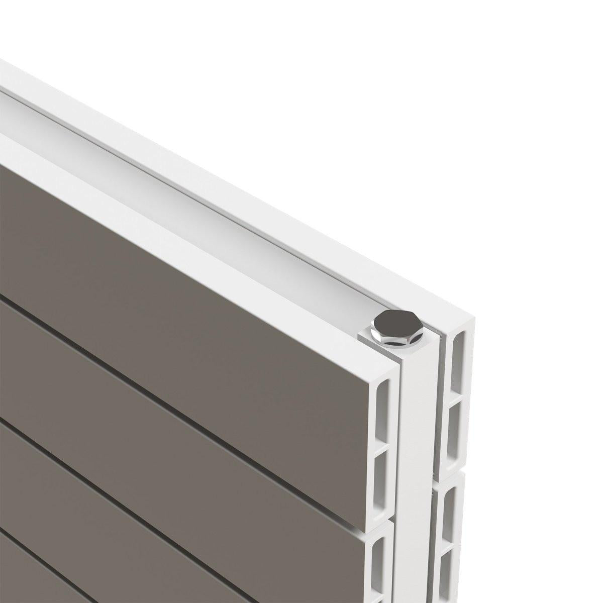 Carisa Nemo Double XL Aluminium Designer Radiator – White, horizontal