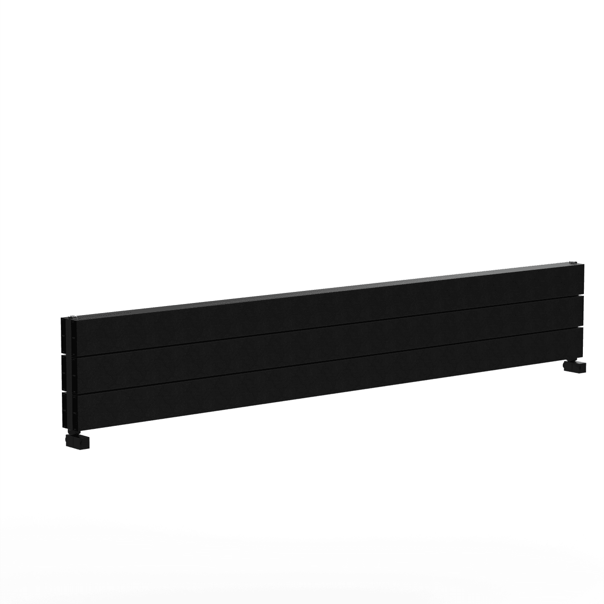 Carisa Nemo Double XL Aluminium Designer Radiator – Black, horizontal