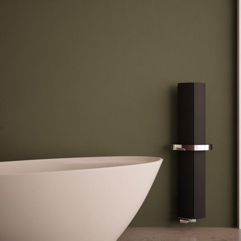 Carisa Nixie Bath Aluminium Heated Towel Rail – Black