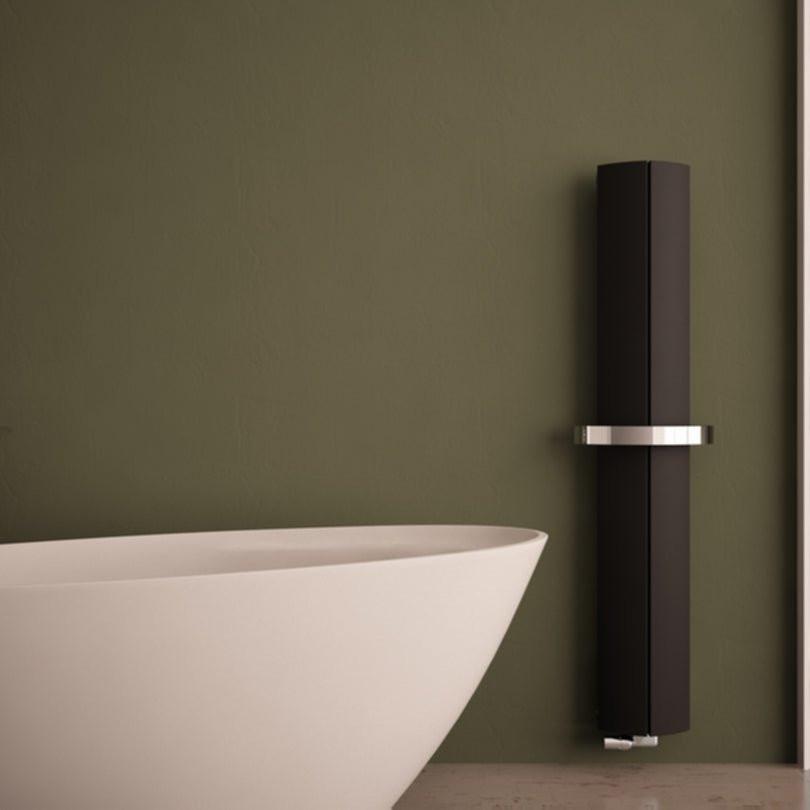 Carisa Nixie Bath Aluminium Heated Towel Rail – Black