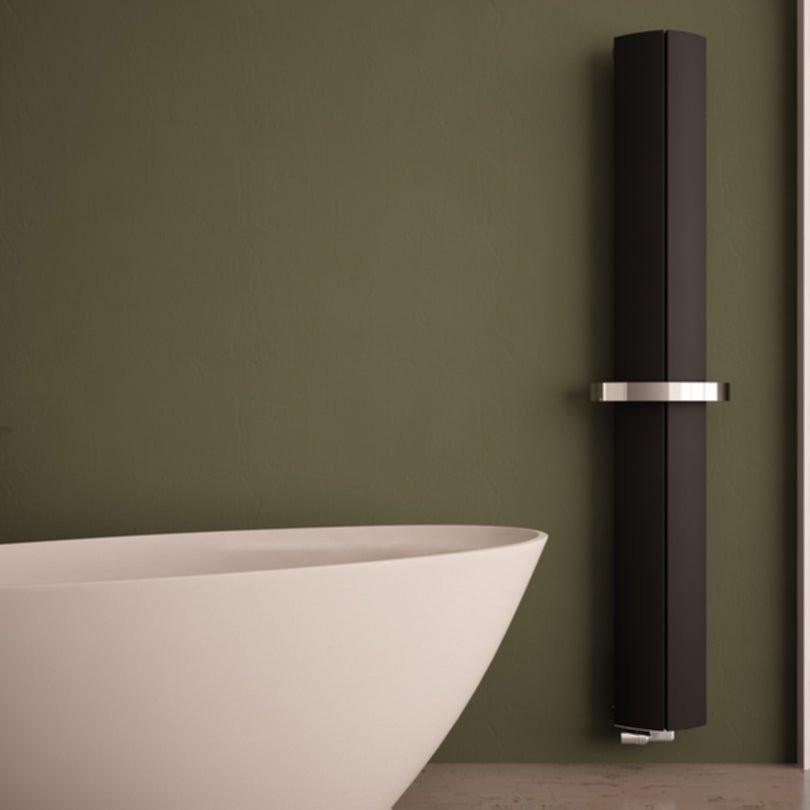 Carisa Nixie Bath Aluminium Heated Towel Rail – Black