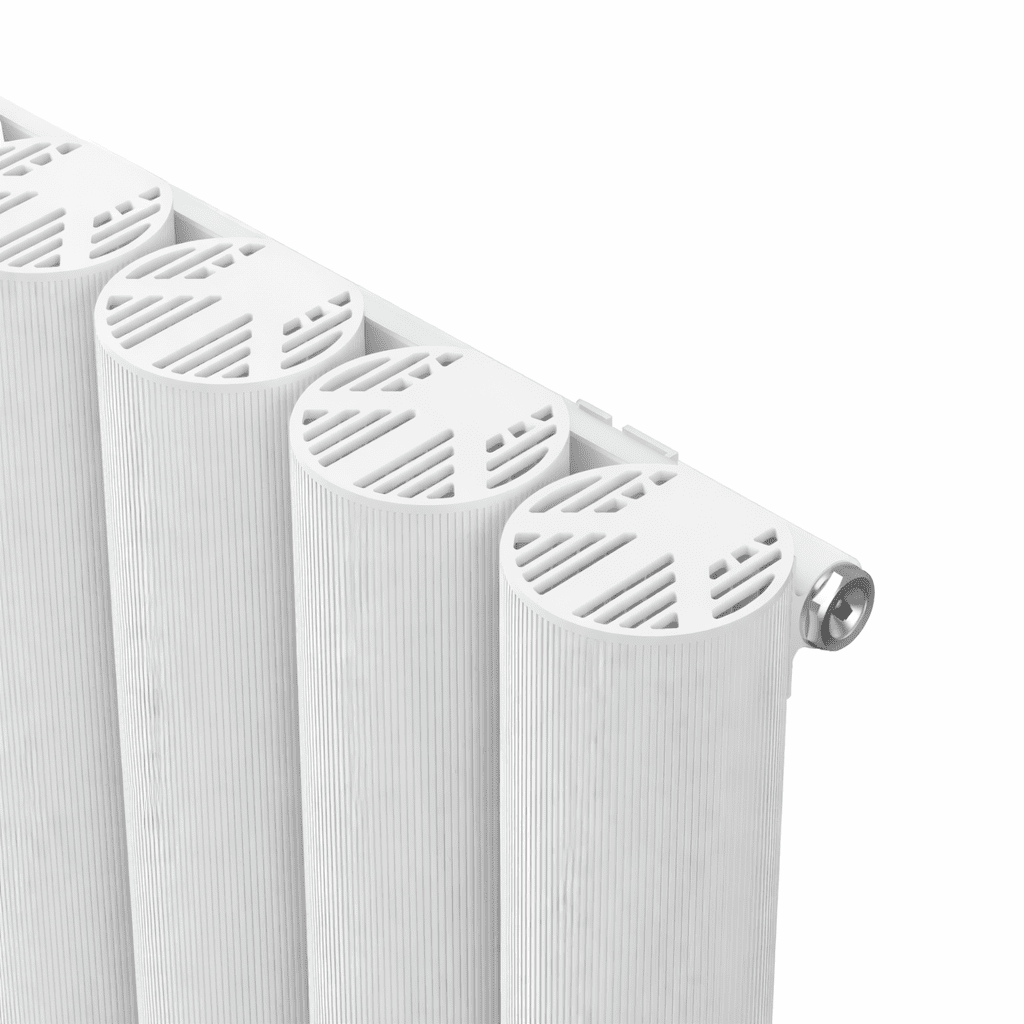 Carisa Otto Aluminium Designer Radiator – White, vertical