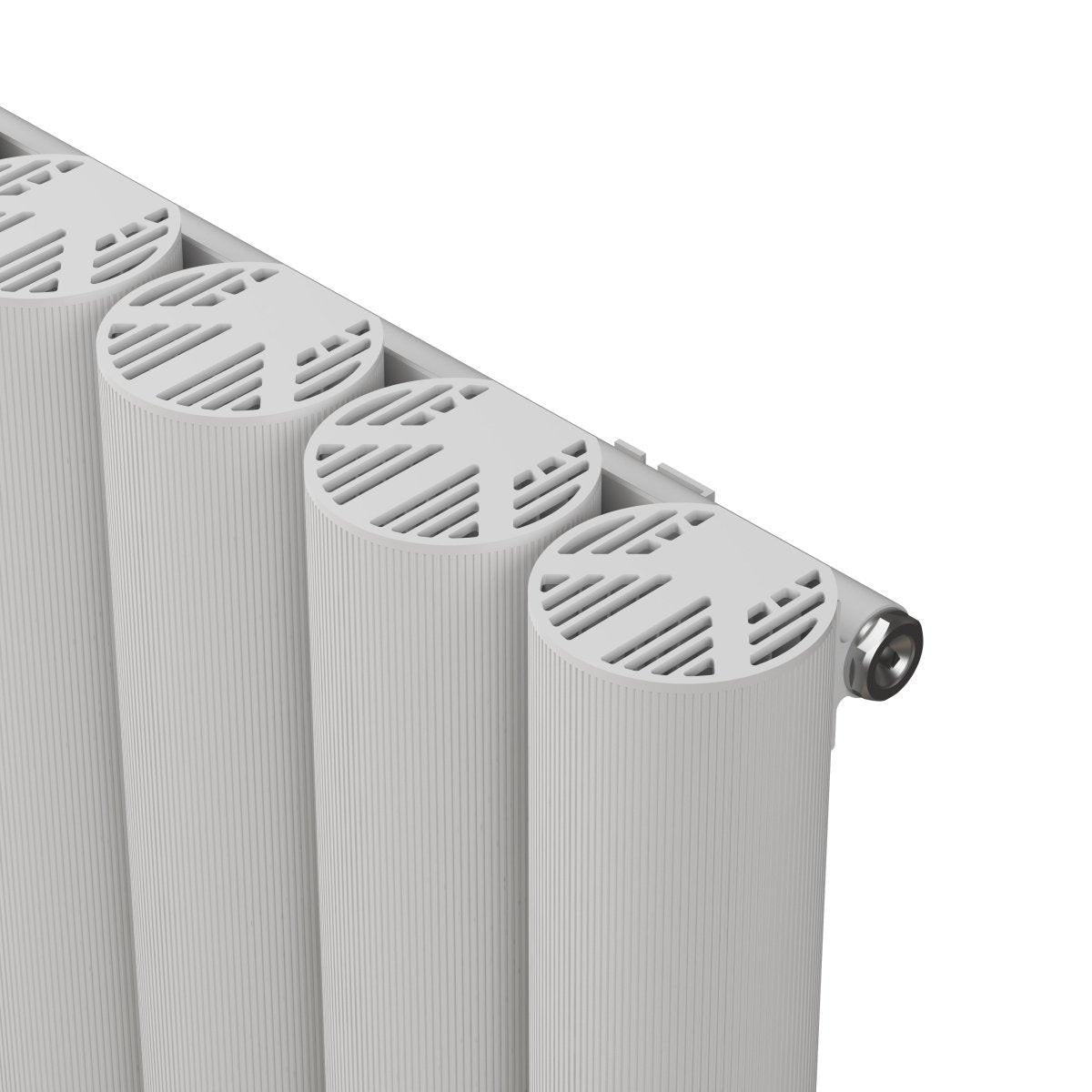Carisa Otto Aluminium Designer Radiator – White, horizontal
