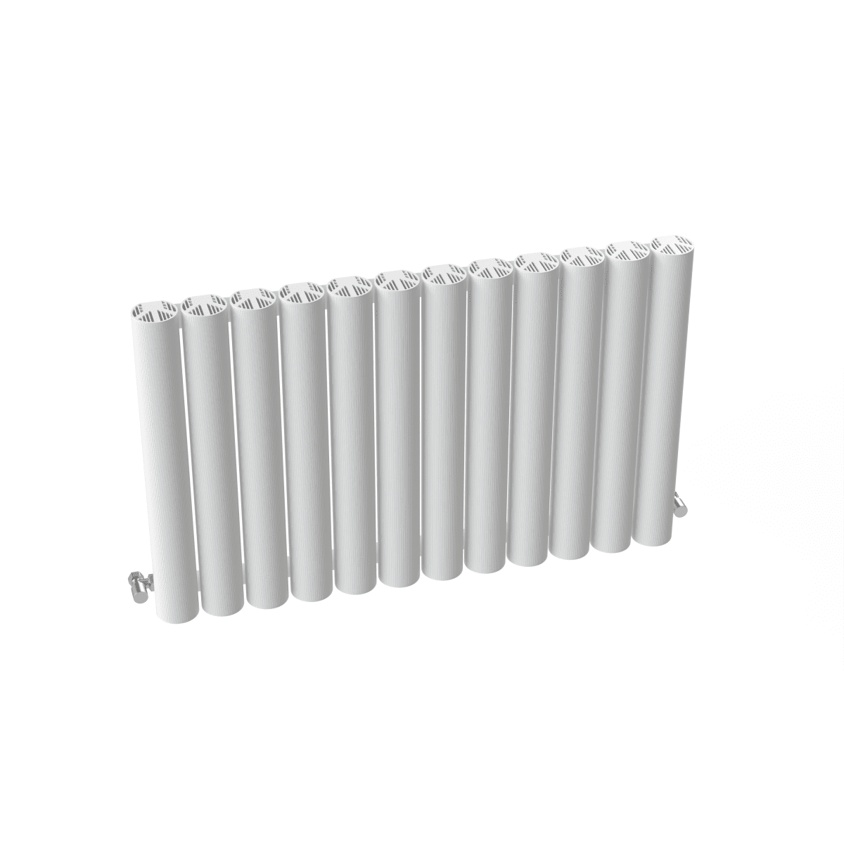 Carisa Otto Aluminium Designer Radiator – White, horizontal