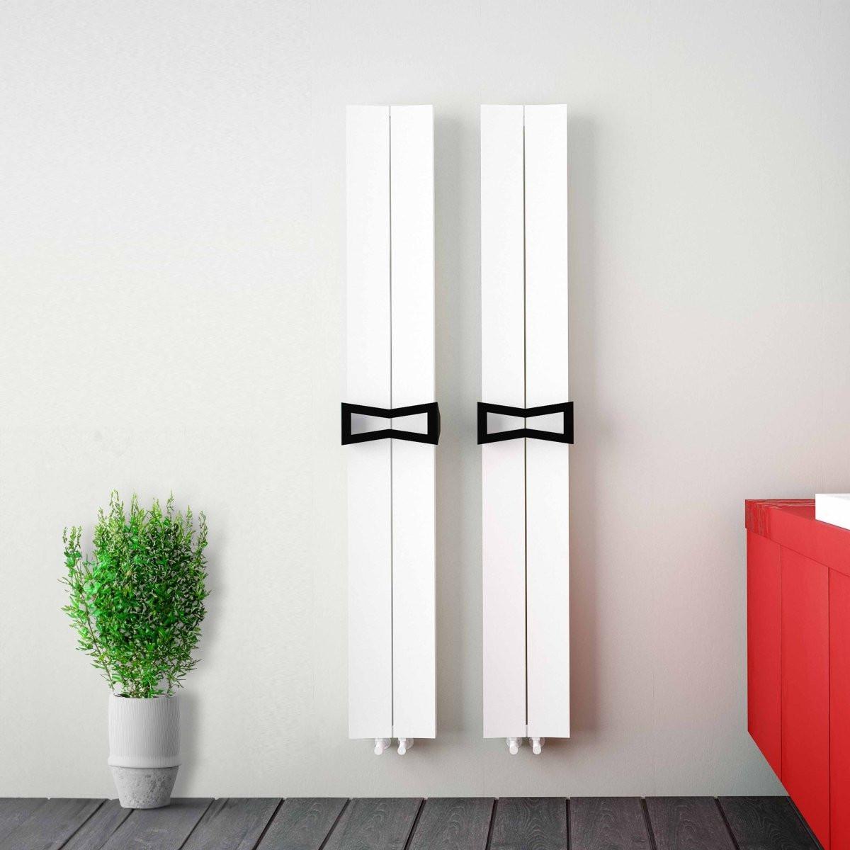 Carisa Papillion Bath Aluminium Heated Towel Rail – White