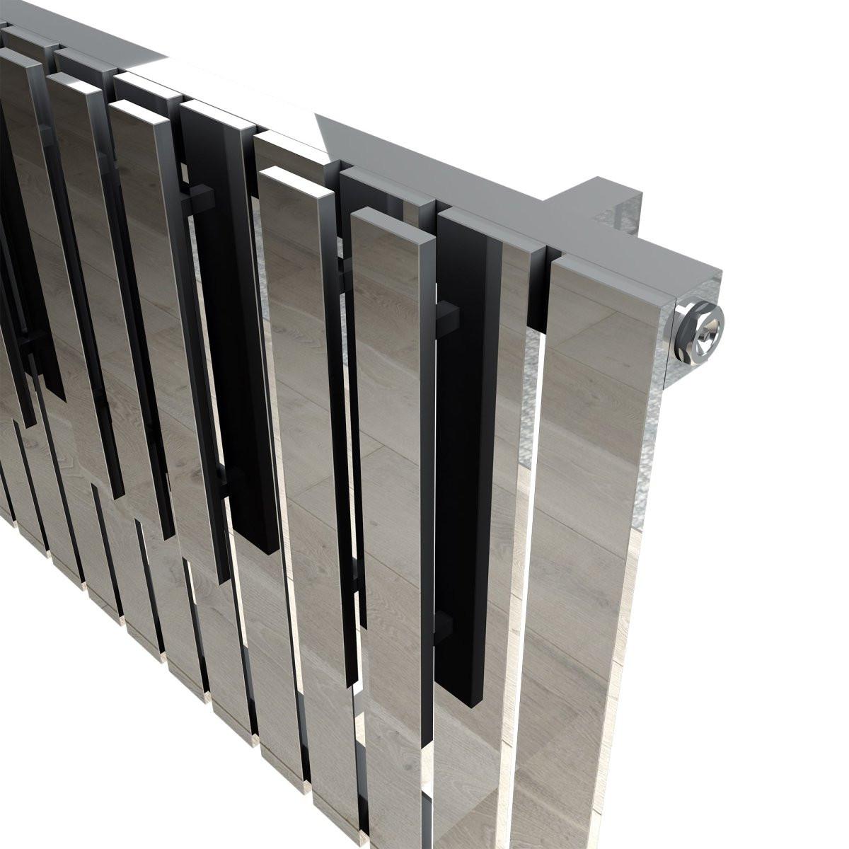 Carisa Piano Stainless Steel Designer Radiator – Mirror Polished, horizontal